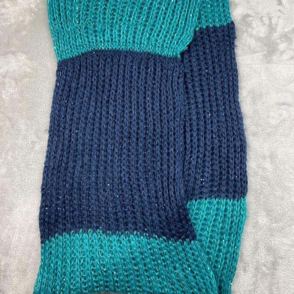 Infinity Scarf with Sequins Blue/Turquoise